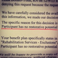 kaiser no restorative potential letter