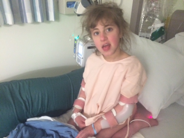 author's daughter in the hospital