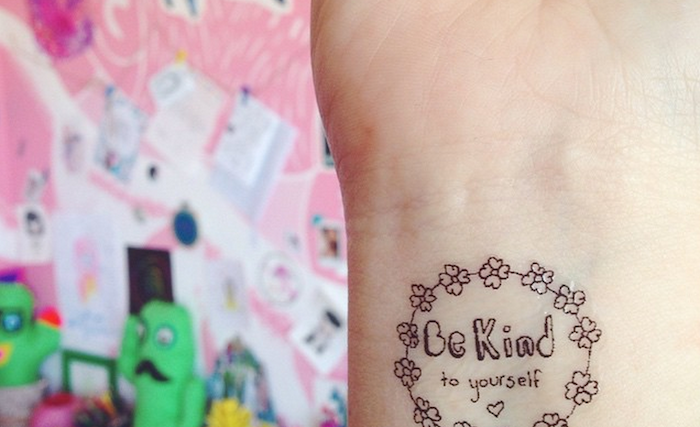 tattoo that says be kind