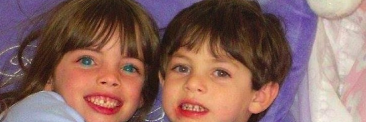 A Letter to My Children About My Mental Illness Young children, brother and sister, embracing