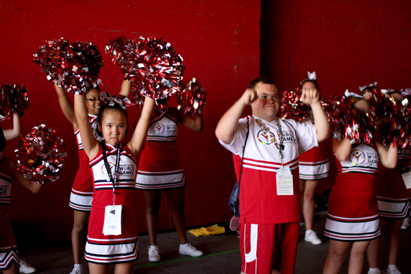 cheerleaders at 2015 special olympics