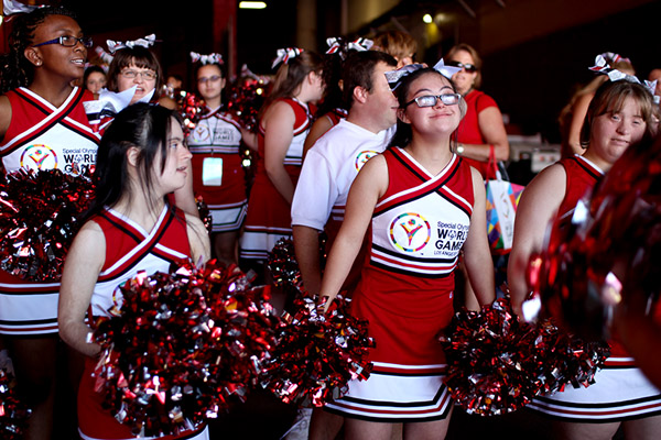 cheerleaders at 2015 special olympics