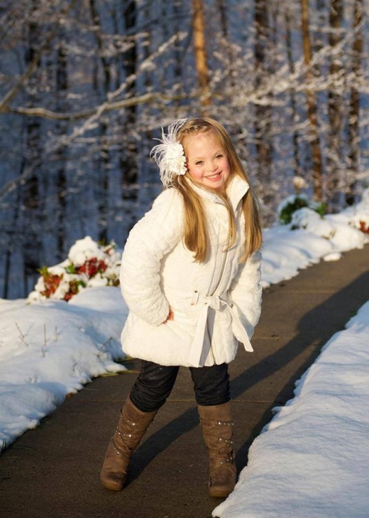 kayla modeling white jacket