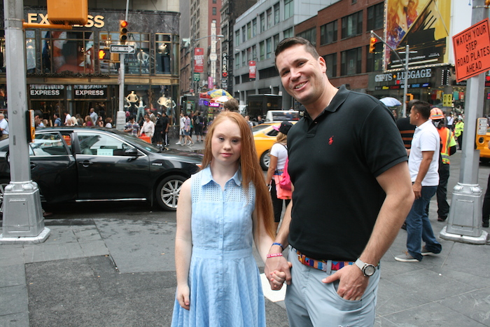 Madeline Stuart with Damian Graybelle in New York