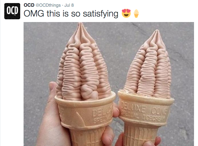 ice cream swirls perfectly aligned