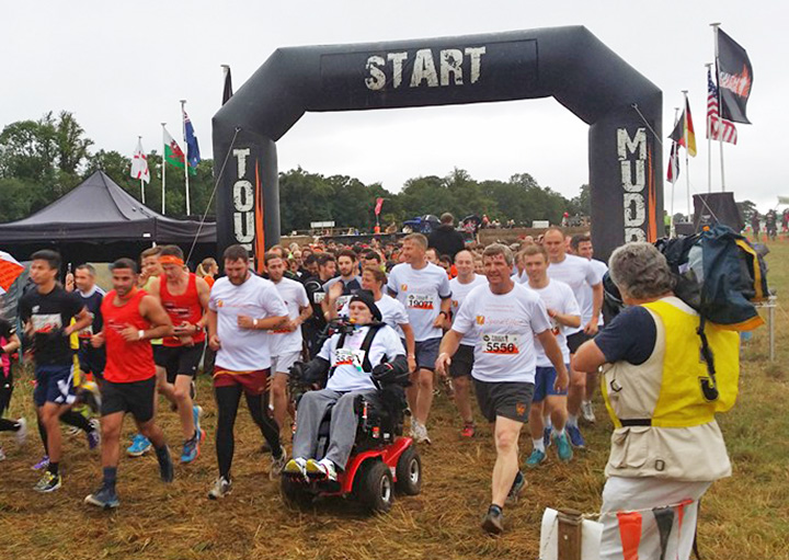 rob camm at start line of tough mudder challenge