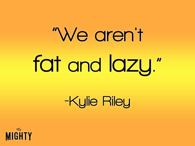 We aren't fat and lazy