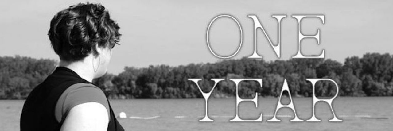 When My Lowest Point Was Also My First Step to Mental Health Recovery Black and white photo of contributor looking out at water and trees with the words "One Year Ago"