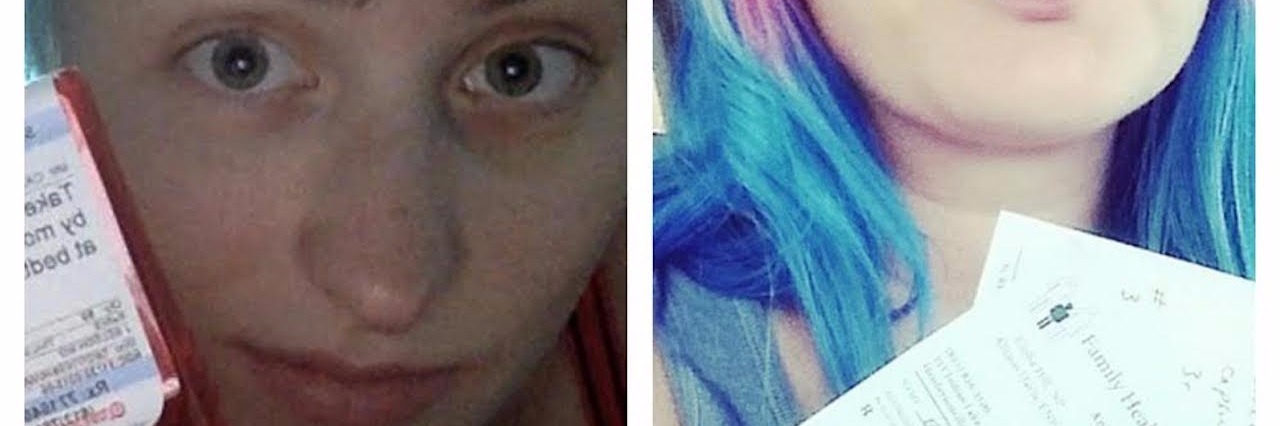 Mom With Mental Illnesses Posts Selfies With Her Prescriptions author's selfies with prescriptions