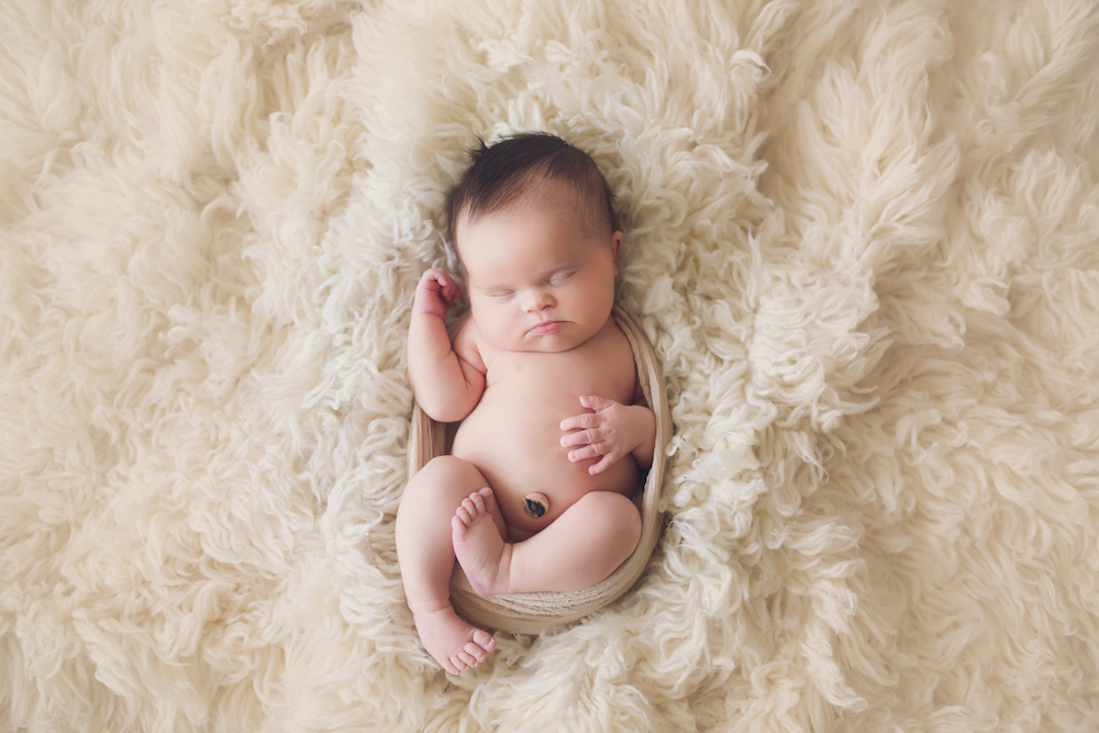 Erika and Stephen Jones' daughter Abigail sleeping