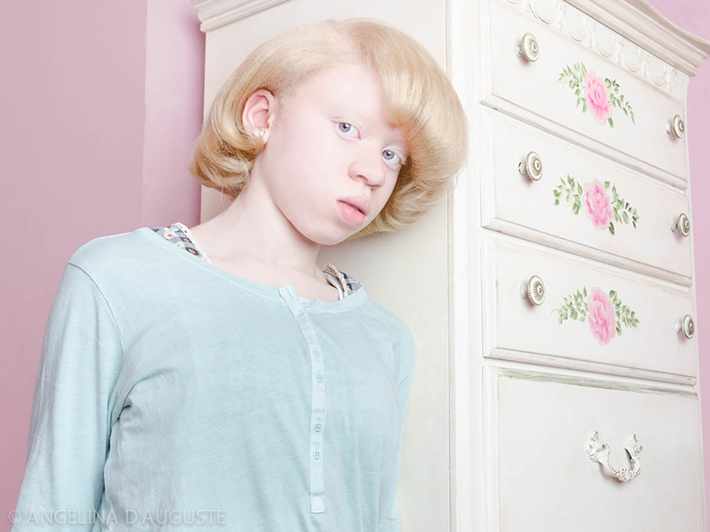 Image courtesy of Angelina d'Auguste girl leaning against dresser