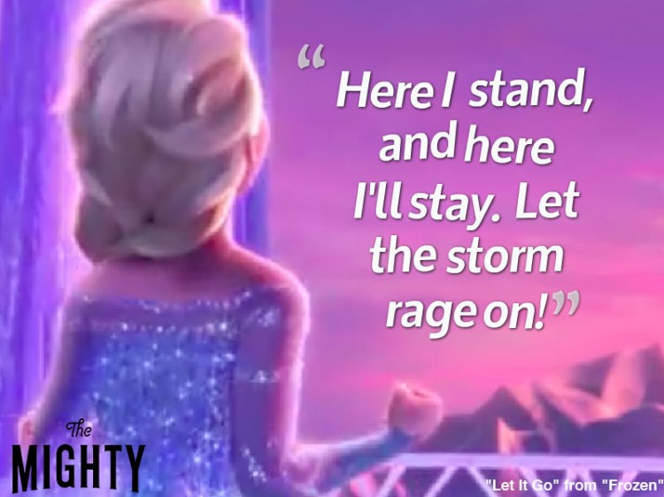 frozen quote: Here I stand, and here I'll stay. Let the storm rage on!