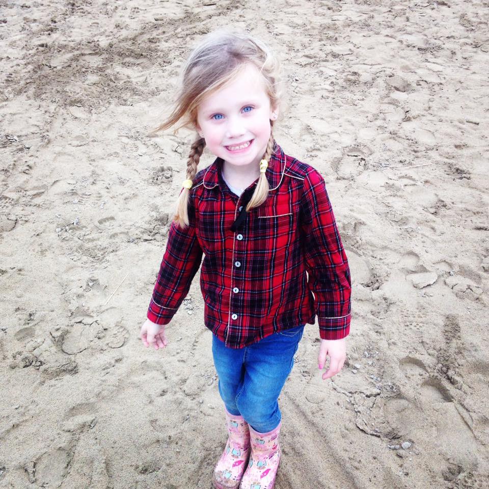 Little girl at the beach.