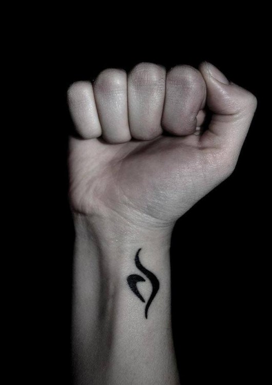 Eating disorder recovery symbol on wrist