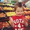 Kathy's son Isaac in the grocery store