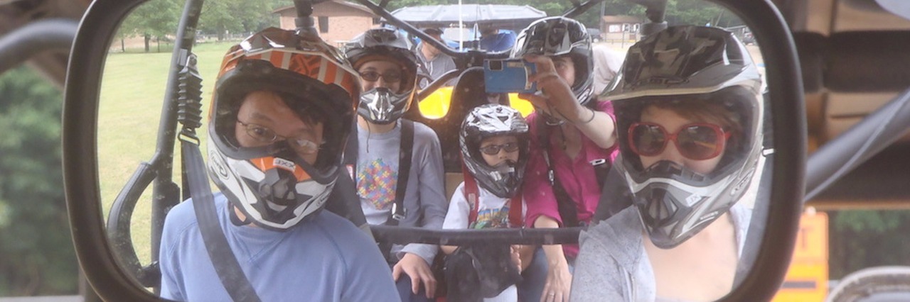 Standing Up to Epilepsy in #DareTo Campaign family off-roading in a dune buggy