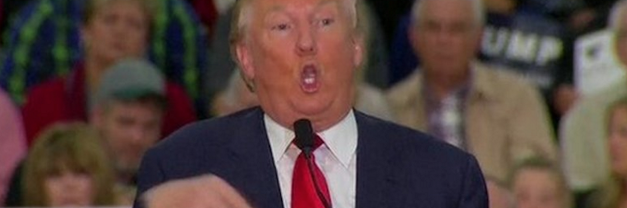 Donald Trump Mocks Serge Kovaleski, Reporter With a Disability donald trump speaking at an event