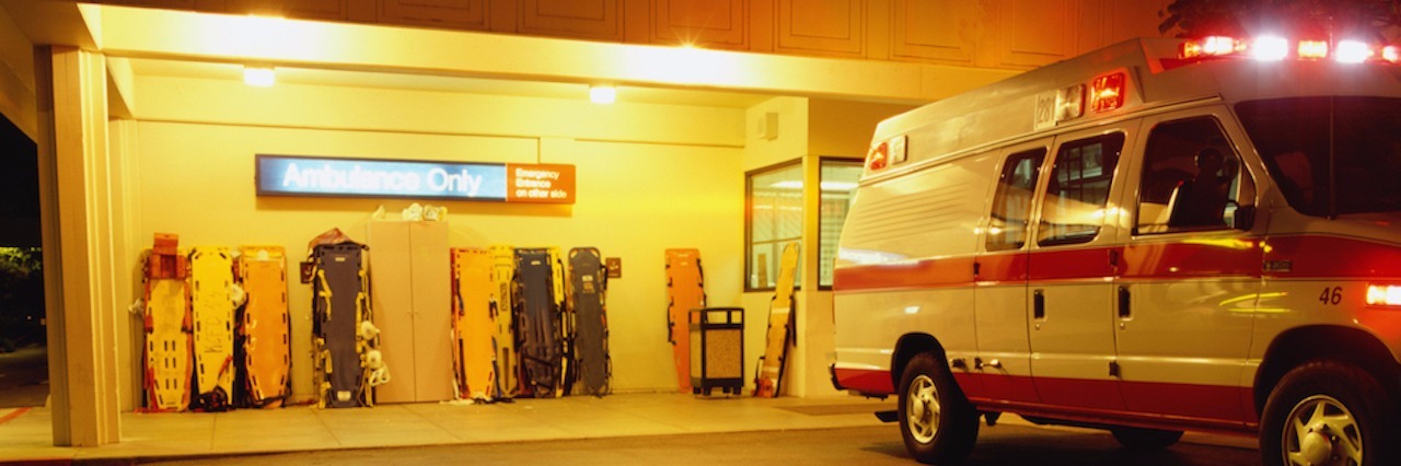 Why Some People Wait Longer at Emergency Room ambulance outside an emergency room