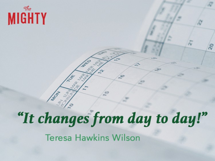 fibromyalgia meme: it changes from day to day