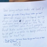 girl’s note to mom