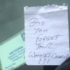 handwritten note that says did you forget your wheelchair