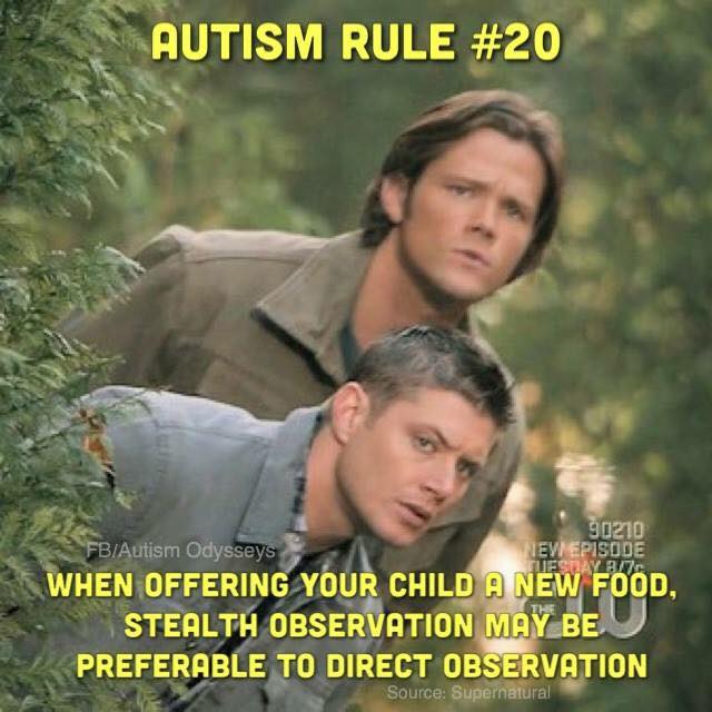 Autism rule #20 when offering your child a new food stealth observation may be preferable to direct observation