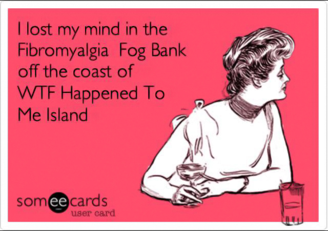 fibromyalgia meme: i lost my mind in the fibromyalgia fog bank off the coast of WTF happened to me island