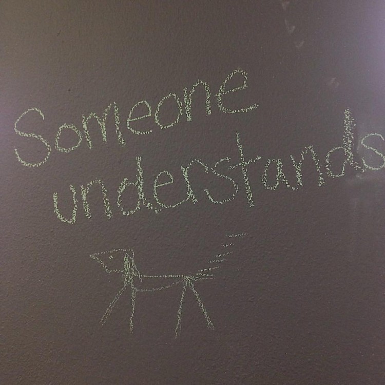  "Someone understands." 