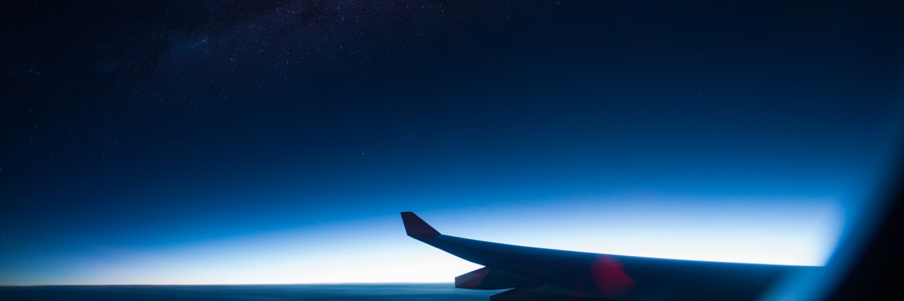 Depression Feels Like Looking Out a Plane Window Beatiful Milky Way view from Airplane windows