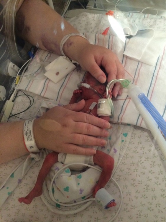 newborn baby in nice hospital