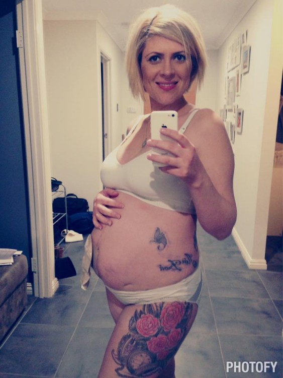 Miller during her recent pregnancy. 