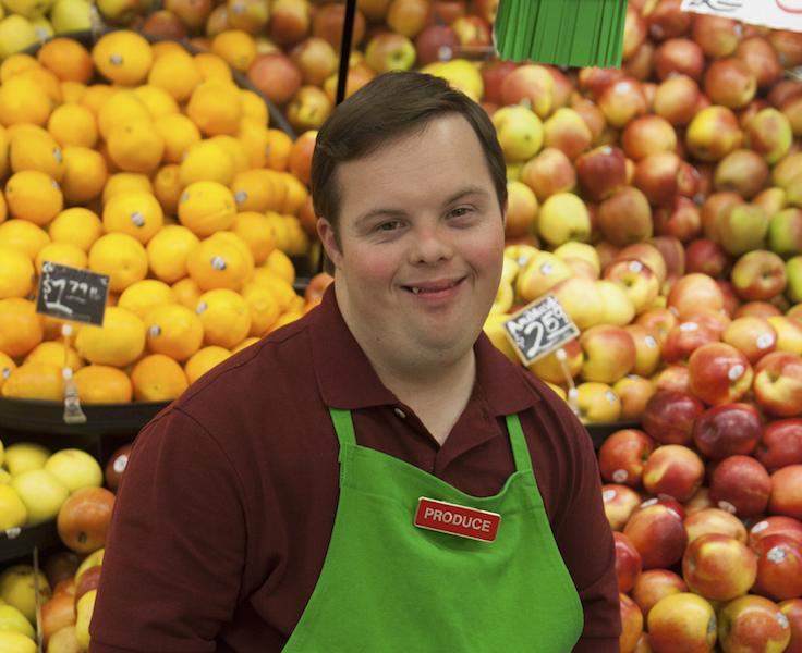 man at grocery store