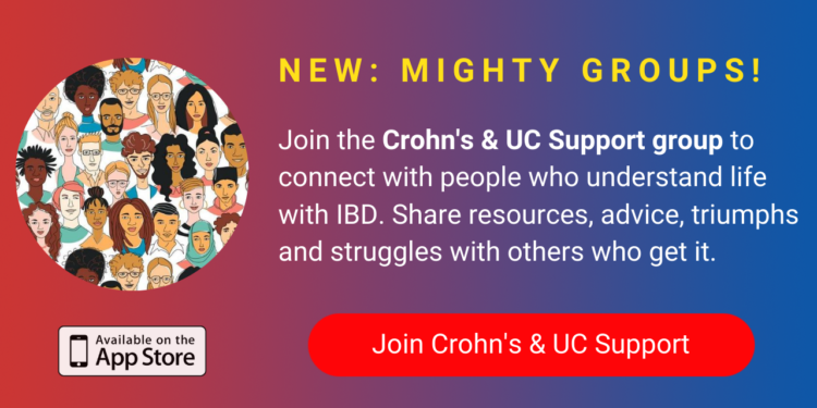 Banner inviting you to join the new Crohn's & UC Support Group