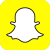 Snapchat logo: an outline of a white ghost over a bright yellow background