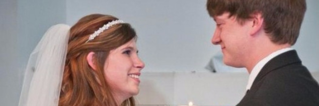 Letter to a Husband, From a Woman With Gastroparesis bride and groom on wedding day