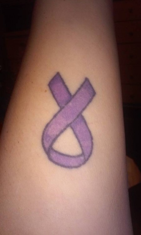 fibromyalgia tattoo of ribbon