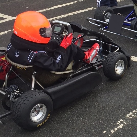 boy in kart