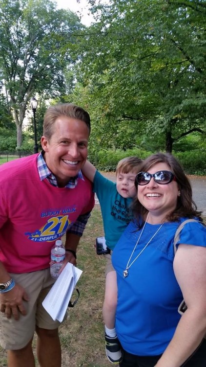 chris wragge with woman and her son with down syndrome