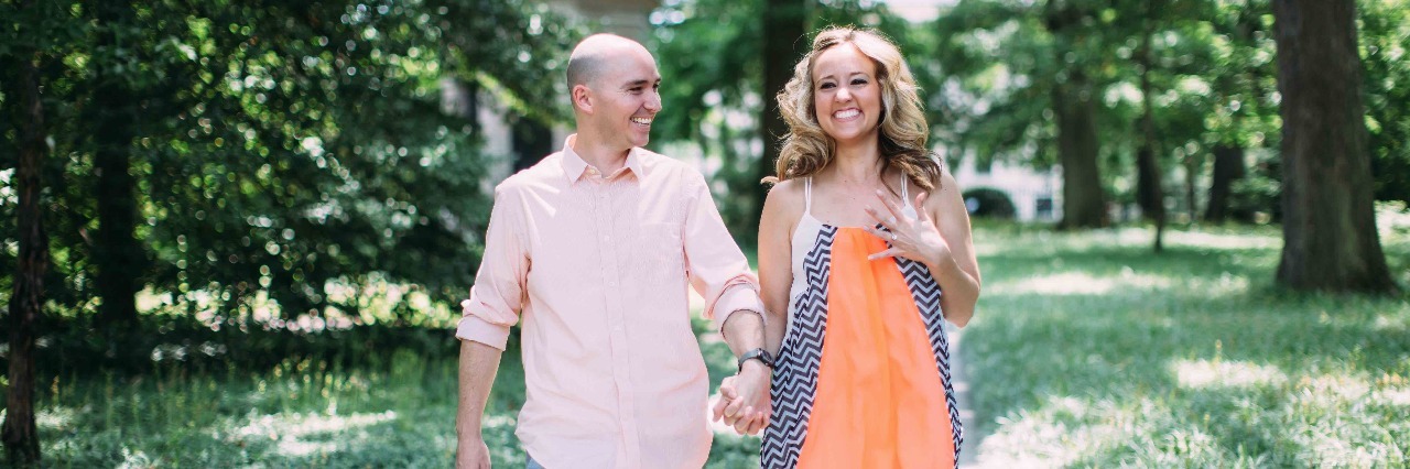 Preparing to Marry a Woman With Crohn’s Disease man and woman holding hands while walking down path