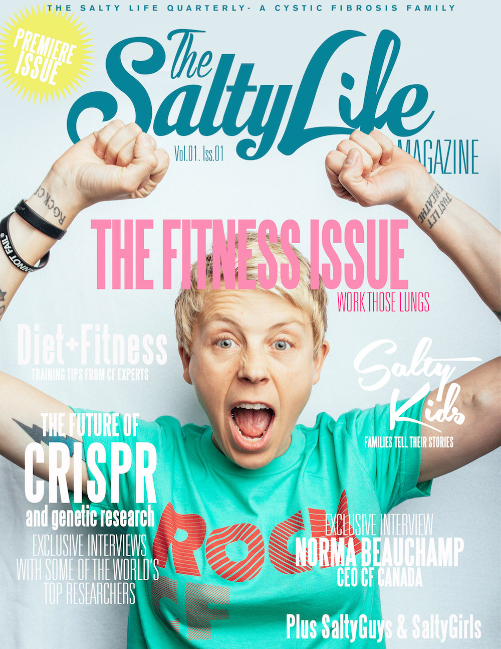 salty life cover featuring a woman holding her arms up and screaming