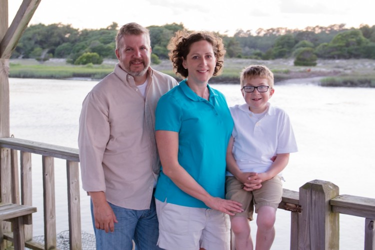 eric schmidt with wife and son at lake