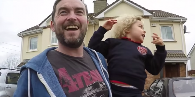Dad’s Big Idea Helps Nonverbal Daughter in a Way No Other App Could dad holding daughter