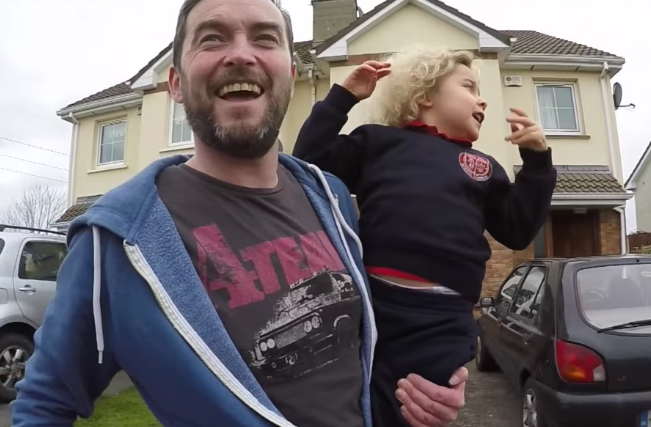 Dad’s Big Idea Helps Nonverbal Daughter in a Way No Other App Could dad holding daughter