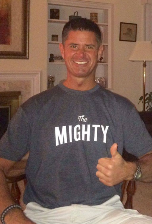 tom seaman wearing Might t-shirt