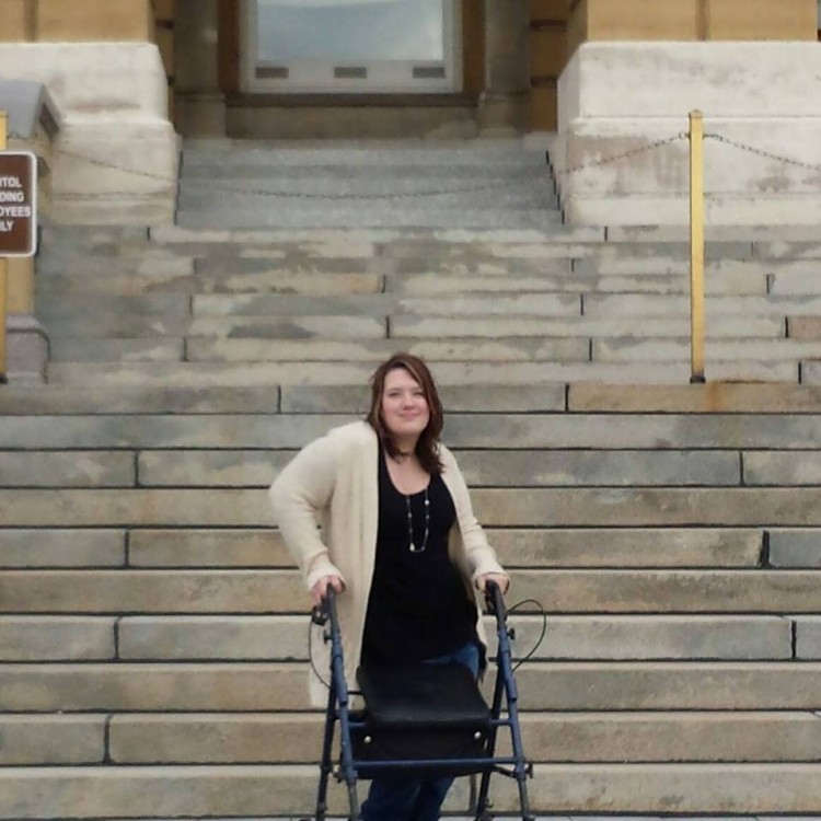 author standing at the capitol