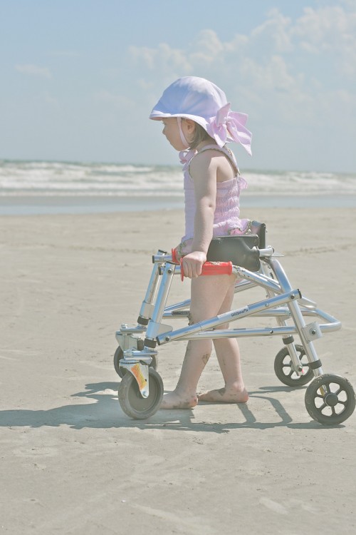 girl standing on beach