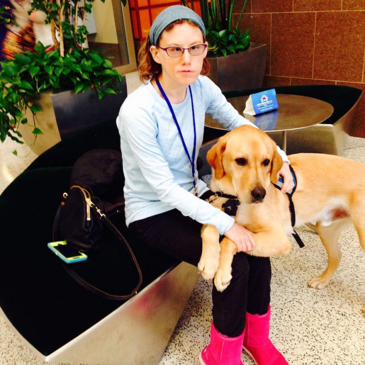 natalie and her service dog