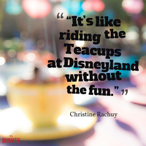 POTS meme: Its like riding the teacups at disneyland without the fun.