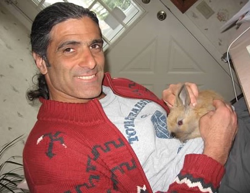 Man holding a rabbit