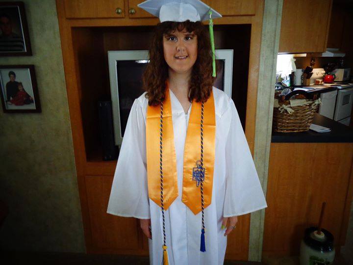 Molly's college graduation day! Determination conquers all. 